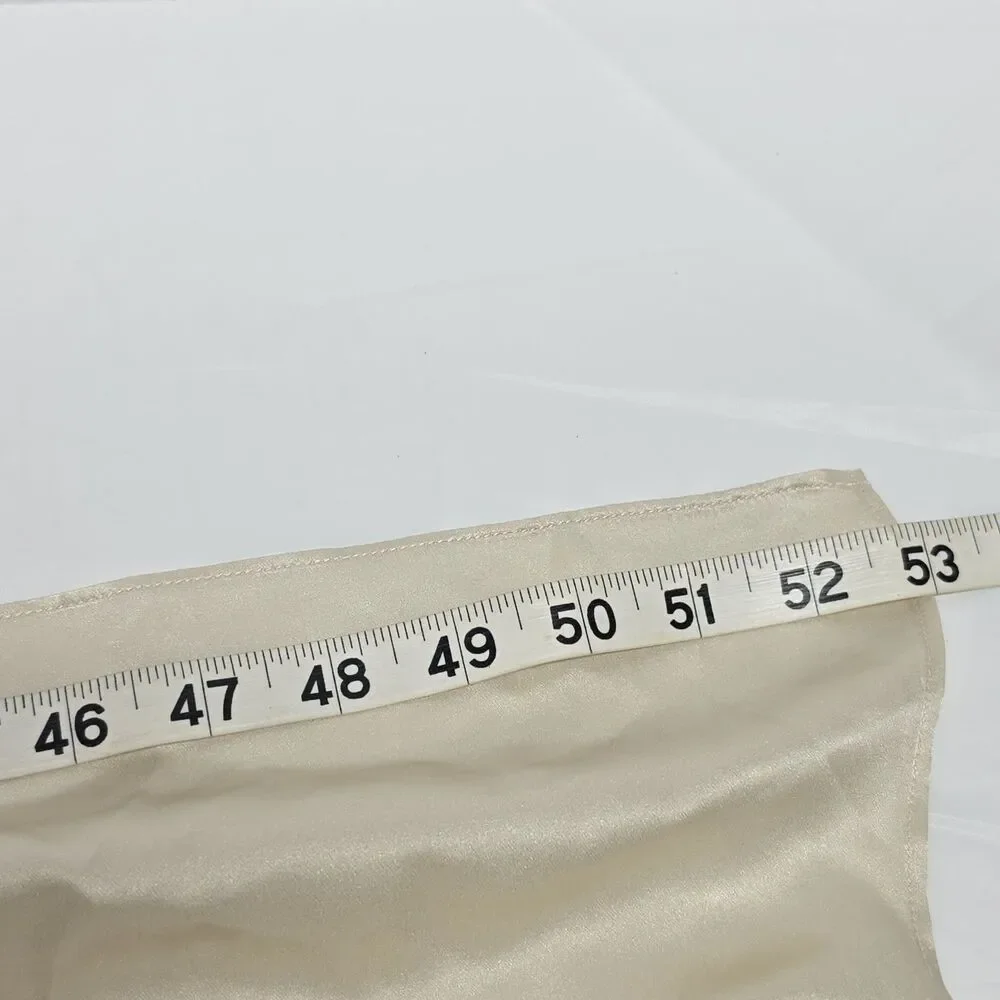 Newport News Swim 100% Silk Cream Pareo Biege Warap Scarf Vintage Pastel Nude